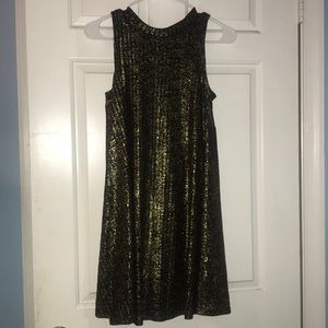 Black and gold dress